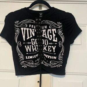 Vintage Whiskey Crop Top T-Shirt